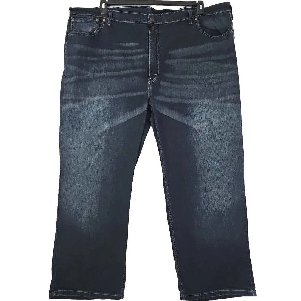 LEVIS 559 - Mens 50×29~ Big & Tall Water Less Relaxed Fit Straight Blue Jeans.